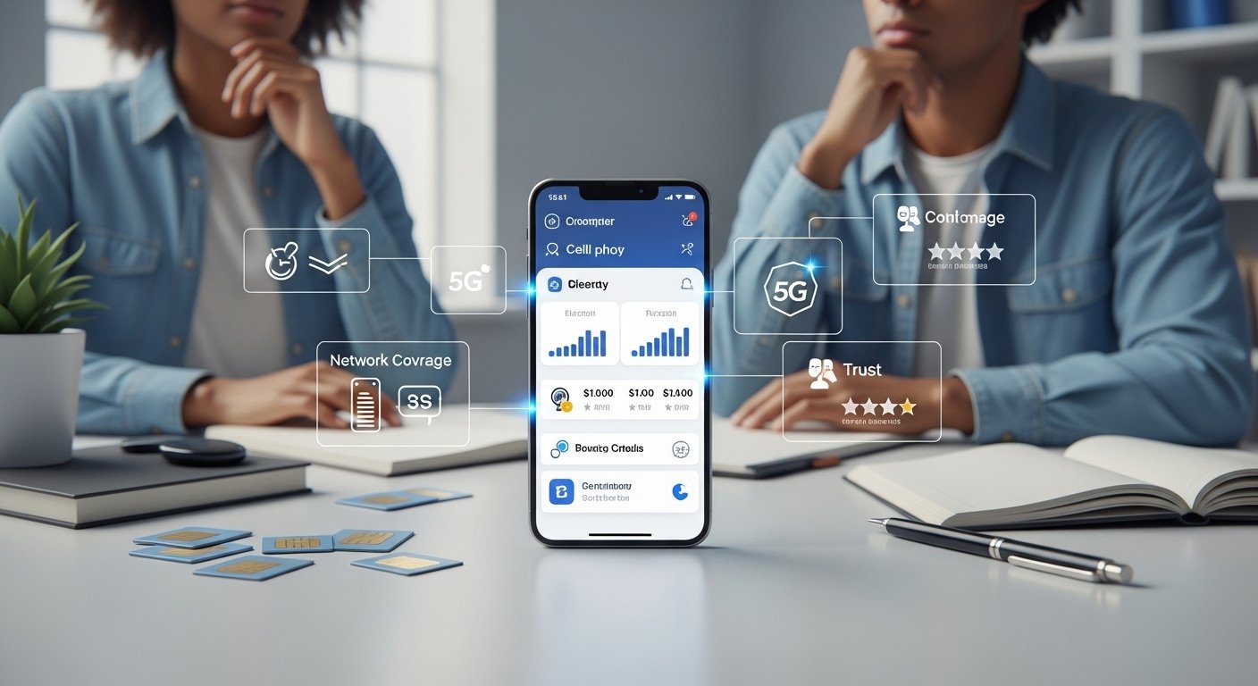 Comparing best cell phone companies on smartphone with plans and coverage