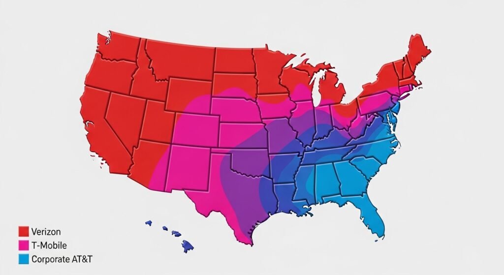 Best cell phone coverage map by carrier USA