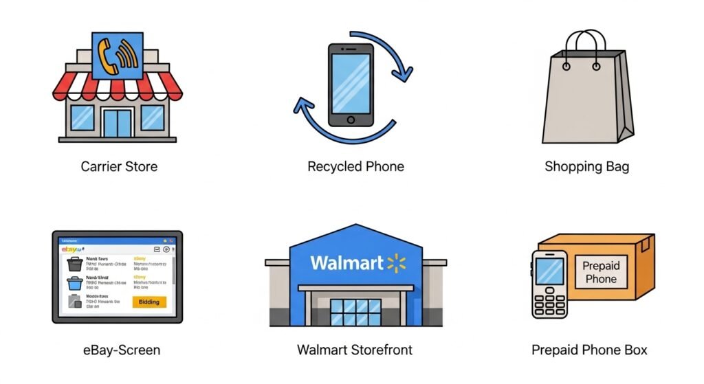 Where to buy cheap cell phones 6 options illustrated