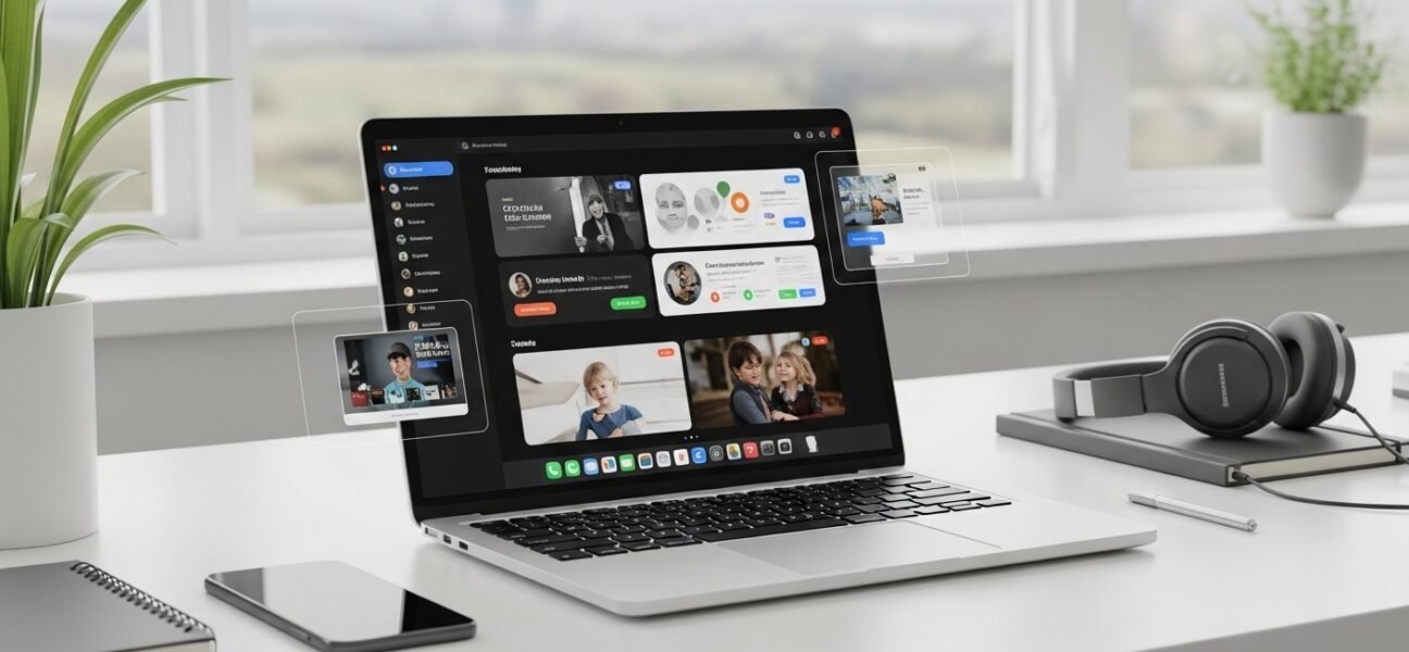 Complete laptop guide 2026 showing a modern laptop setup with accessories on a clean workspace representing beginner-friendly laptop usage and technology overview