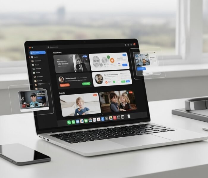 Complete laptop guide 2026 showing a modern laptop setup with accessories on a clean workspace representing beginner-friendly laptop usage and technology overview