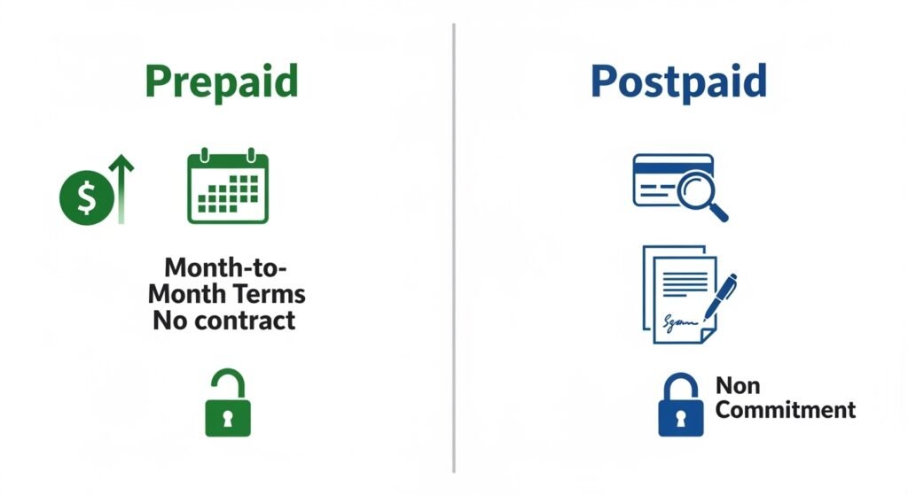 Prepaid vs postpaid cell phone plan comparison for beginners