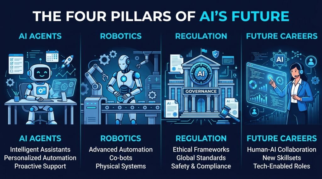 future of artificial intelligence 2026 trends AI agents robotics regulation