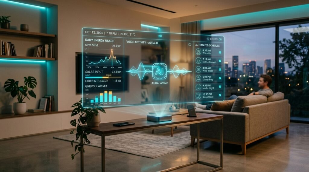 future of smart homes 2026 AI automation voice control energy monitoring


