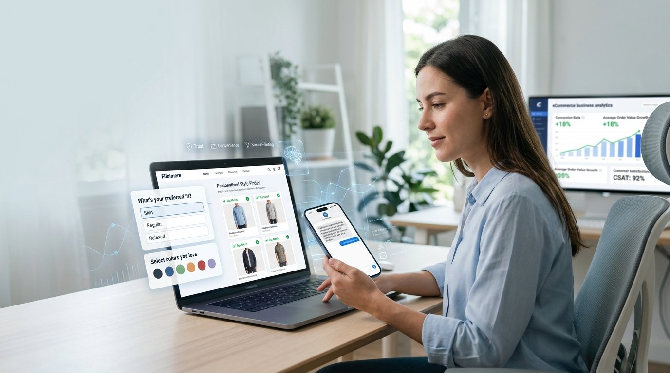 AI-powered guided buying system providing personalized product recommendations to online shoppers and helping eCommerce stores increase sales.